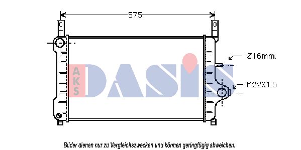 AKS DASIS radiatorius, variklio aušinimas 091040N